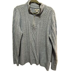 Croft & Barrow - 1/4 Zip Sweater - Blue Sweater - Size XL